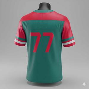 Diseña Tu Propio Logotipo, Jersey de Fútbol Americano Sublimado Personalizado, Unisex, Manga Corta, Venta al Por Mayor - Product Image 3