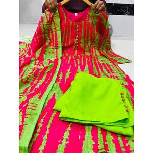 ATRACTIVA SEDA KOTA CHECKS IMPRESO DIGITAL TOP BOTTOM CON DUPATTA RANI - Product Image 2