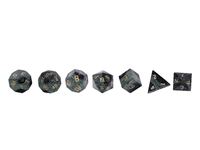 Dés en pierre de haute qualité, cristal de jaspe Kambaba, pierres précieuses naturelles pour la guérison par le reiki, ensemble de dés gravés sur mesure, cristal viking.