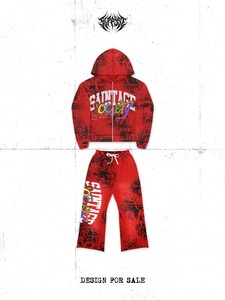TIPPORE Unisex Tracksuit Hooded Full <b>Zip</b> Sweatshirt Pants Set Sublimation Print Streetwear Autumn Regular Fit Adult Size - Product Image 3
