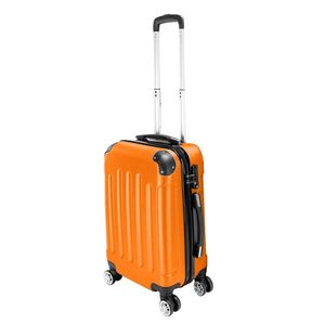 Valigia Trolley 3-in-1 Portatile in ABS Arancione 20/24/28" Leggera in Plastica e Gomma con Serratura TSA Design alla Moda - Product Image 4