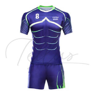 Nouvelle conception, uniforme de rugby respirant de haute qualité, imprimé sur mesure, manches courtes, grande taille, vente en gros - Product Image 5
