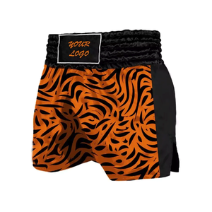 Pantalones Cortos de MMA Transpirables de Alta Calidad para Entrenamiento de Combate, Muay Thai, Kickboxing, con Impresión Personalizada por Transferencia de Calor, 100% Poliéster - Product Image 2