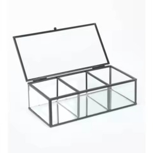 Glass And Brass Jewelry Box Creative Storage <b>Case</b> Metal Organizer for Jewelry Ring <b>Earring</b> Necklace Home Use Jewelry Box - Product Image 2