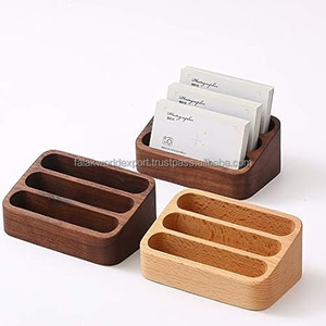 Hotel Business Card Holder <b>Desktop</b> Place Clip Label <b>Stand</b> with Tag for Wedding and Party Decoration Wooden Boxes - Product Image 1