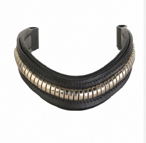 Cabezalera de Cuero Genuino para Caballo, Accesorio de Brida Inglesa, con Remaches Metálicos de Una Sola Fila, Clásica para Exhibición y Equitación - Product Image 2