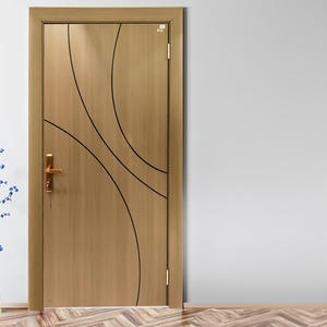 Porte Intérieure Moderne Pré-encadrée en Bois Composite (WPC) avec Placage Bois, Durable, Étanche, Insonorisée, pour Entrée, Salle de Bain, Chambre et Salon - Product Image 4