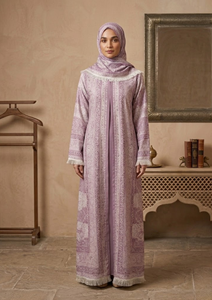Safaa Abaya Set – <b>Full</b> Body Coverage with Matching Scarf-Duabi Abaya VIscose material-Pashmina Abaya-Islamic Abaya With stole - Product Image 1