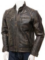 Custom Designed Men's Navy Pure Genuine Leather <b>Jacket</b> Windproof Breathable Reversible Embroidery Fashionable <b>jacket</b> for men - Product Image 3