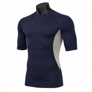 Camiseta de Compresión Personalizada para Hombre, Manga Corta, Secado Rápido, para Gimnasio, Fitness, Protección contra Rozaduras, Entrenamiento Atlético, Ropa Deportiva - Product Image 3
