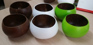 Gobelet en coquille de noix de coco fabriqué à la main au Vietnam, écologique, pour crème, IMPRESSION 3D - Product Image 3