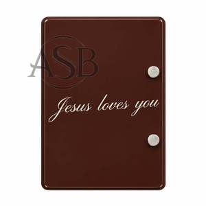 Organizador de Pestañas Acrílico Sostenible con Imanes y Logotipo Personalizado, con la Frase 'Jesus Loves You' - Product Image 1