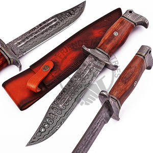Couteau Bowie professionnel en acier Damas, neuf, sur mesure, couteau de survie pour le camping, lame fixe ultra-affûtée, couteau de chasse en plein air - Product Image 2