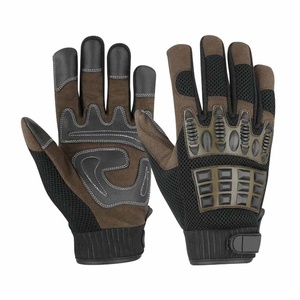 Gants de mécanicien en cuir synthétique avec paume en cuir PU numérique, dos en maille avec laminage, manchette en néoprène, logo personnalisé - Product Image 1