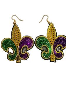 Boucles d'oreilles pendantes en raphia tressé à la main style bohème chic CRYSTAL CRAFT pour femme, avec perles et pompons, couleur personnalisable, 100% tendance pour les fêtes - Product Image 5