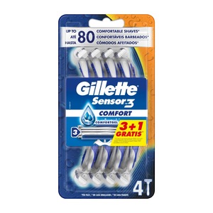 Maquinilla de Afeitar Gillette Sensor 3 Advanced Comfort para Hombre con Tecnología de Cuchillas de Precisión para una Experiencia de Afeitado Diario Suave - Product Image 1