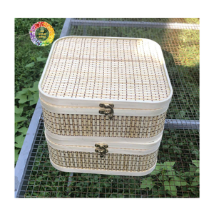Rustic Natural <b>Bamboo</b> Curtain Box Woven Gift Storage <b>Container</b> for Tea Souvenirs Jewelry Accessories and Home Decor Gifts Bulk - Product Image 5