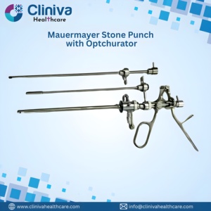 Cliniva Mauermayer Stone <b>Punch</b> with Obturator Manual Instrument <b>Set</b> High Quality Reusable Surgical Instruments - Product Image 1