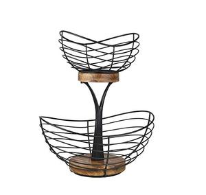 Panier à fruits en fer de fabrication fiable avec base stable, bol de rangement en fil métallique pour fruits et légumes, organisateur de cuisine - Product Image 1