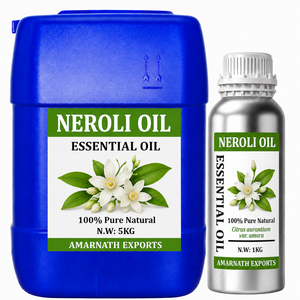 Huile essentielle de néroli 100 % pure, naturelle, de qualité supérieure, certifiée GMP ISO, en vrac, par Amarnath Exports India - Product Image 1