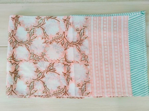 New Arrival Women's Cotton <b>Sarong</b> Hand Block Print Floral Beach Cover up Scarf Breathable Head Wrap for Summer Perfect Gift Her - Product Image 2