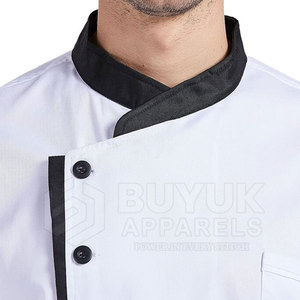 Chaqueta de Chef Ligera, Ventilada, Profesional y Duradera, Tejido de Poliéster/Algodón, Manga Corta - Product Image 5