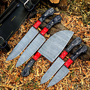 ชุดมีดทำครัวระดับมืออาชีพ AUS10 มีดทำครัวญี่ปุ่นทำมือ ชุดมีดซันโตะกุ นาคิริ มีดมคุรุติ ด้ามไม้ - Product Image 2