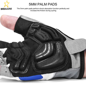 Gants de vélo à demi-doigts rembourrés de 5 mm - Product Image 3