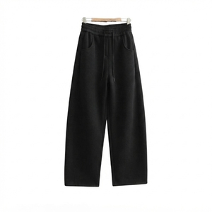 Pantalones Anchos para Hombre, Cintura Elástica con Cordón, Pantalones Casuales con Bolsillos Laterales, Tejido Transpirable de Peso Medio, Personalizados - Product Image 1