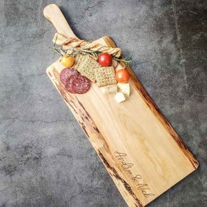 Grande planche à découper en bois de teck recyclé, idéale pour couper la viande, les fruits et servir avec style. - Product Image 4