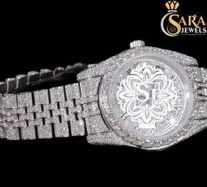 Indian Manufacture Special Bust <b>Down</b> Iced Out 41MM Fully Automatic Two Tone CVD Diamond Watches for Man Available for Best Price - Product Image 3