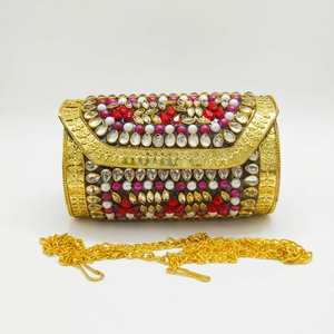 Handcrafted Metal Mosaic Bag featuring artistic detailing elegant style and versatile appeal for parties weddings and gifting - Product Image 1