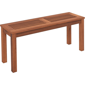 Minh Phuoc Furniture Modern Acacia <b>Wood</b> & Metal Eco-Friendly Outdoor Patio <b>Bench</b> for 2 Backless - Product Image 3