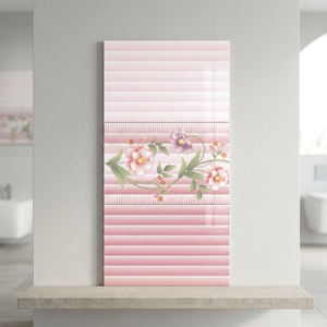 Vistaar Brand 20x30cm Interior Glossy Glazed Flower Pattern Bedroom Bathroom Digital Ceramic <b>Wall</b> Tiles - Product Image 6