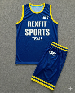 Uniformes de Baloncesto Personalizados Rexfit Sublimados, Tallas Grandes, Reversibles, para Hombre, Últimos Modelos de Conjuntos de Uniformes de Equipo de Baloncesto - Product Image 2