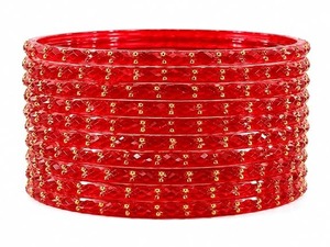 Juego de brazaletes de cristal con diseño de gota de lluvia, elegantes y con acabado brillante, para mujeres, para uso nupcial y festivo, a la venta, de proveedor indio. - Product Image 6