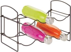 Metal Water Bottle Rack Storage Organizer Free-Standing Bottle Holder for Kitchen Countertop Pantry Fridge for Wine Beer Soda - Product Image 3