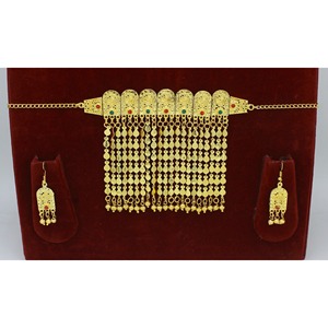 Martasha Designer Arabic Jewelry Set Gold-Plated UAE Jewellery for Ramadan & <b>Eid</b> Special Dubai Necklace & Earring Combo - Product Image 5