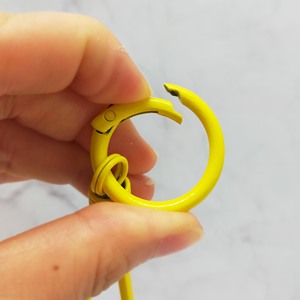 Keychain <b>Metal</b> Carabiner Keychain Ring Matte Finish Plating DIY Everyday Use - Product Image 3