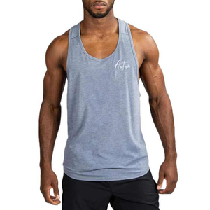 Camisetas sin mangas 100% algodón para gimnasio, fitness, transpirables, acanaladas, que absorben el sudor, para hombre, talla estadounidense y europea, fabricante, diseño nuevo personalizado - Product Image 4