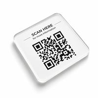 Support d'étiquettes de comptoir personnalisable en acrylique, OEM/ODM, avec code QR, mini, portable, écologique et durable, taille personnalisable