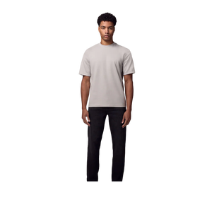 Camiseta de Manga Corta Blanca Lisa para Hombre, Corte Regular, Cuello Redondo, Tejido Jersey Informal, 100% Algodón, Color Sólido, Camiseta Básica - Product Image 1