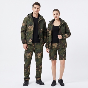Veste décontractée pour homme à capuche coupe-vent anti-UV avec fermeture éclair, capuche amovible, motif camouflage, pour activités de plein air et chasse - Product Image 2