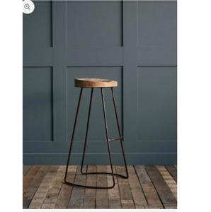 Tabouret de bar industriel moderne en métal, mobilier pour comptoir de cuisine, café, restaurant, usage domestique et commercial. - Product Image 2