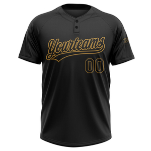 Camiseta de Béisbol Yourteams para Hombre, Negra y Dorada, Sublimada, Absorbente de Humedad, Manga Corta, Corte Regular, para Adultos, Todas las Temporadas, Precio Económico - Product Image 4