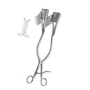 Retractor de laminectomía manual de 12.5 pulgadas con brazos articulados, puntas afiladas 7x7, acero inoxidable, instrumento quirúrgico de alta calidad para columna vertebral - Product Image 5