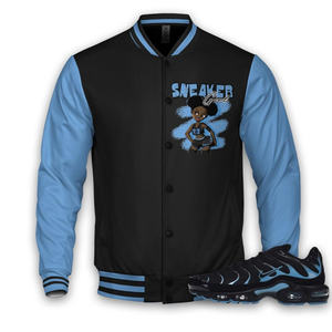 เสื้อแจ็คเก็ตเบสบอลปักลายเชนิลล์ขนสัตว์แบบกำหนดเองสำหรับผู้ชาย แจ็คเก็ตวาร์ซิตี้แขนหนังวินเทจแบบเรียบ - Product Image 3