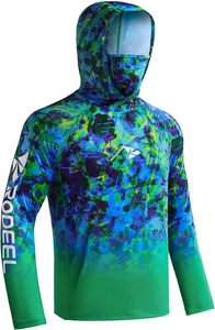 Hoodie de pêche unisexe à manches longues, coupe-vent, séchage rapide, UPF50, grande taille, en Spandex/Polyester, motif camouflage personnalisé, le plus vendu - Product Image 3