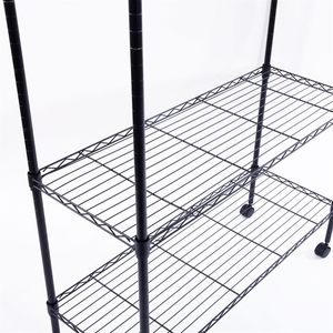 Organizzatore per Trucchi a 5 Livelli in Ferro di Alta Qualità con Ruote in Nylon da 1,5 Pollici, Rivestimento in Plastica Nera Resistente e Durevole - Product Image 4
