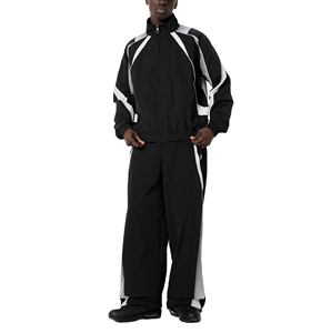 <b>Men's</b> Sets Two Piece Custom Windbreaker Pants and <b>Jacket</b> Set Waterproof <b>Men's</b> Zip up Windbreaker Set - Product Image 2